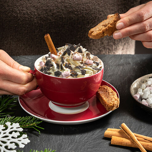 Hot chocolate with cinnamon and cardamom.